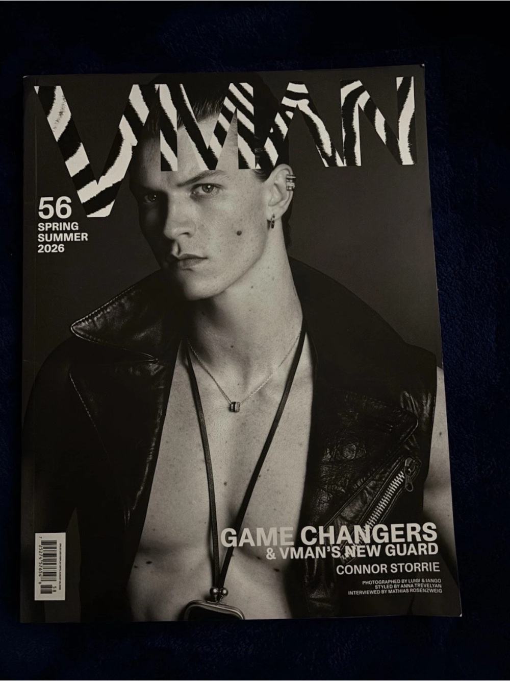 VMAN Magazine Issue 56 Spring/Summer 2026 Game Changers, Connor Storrie